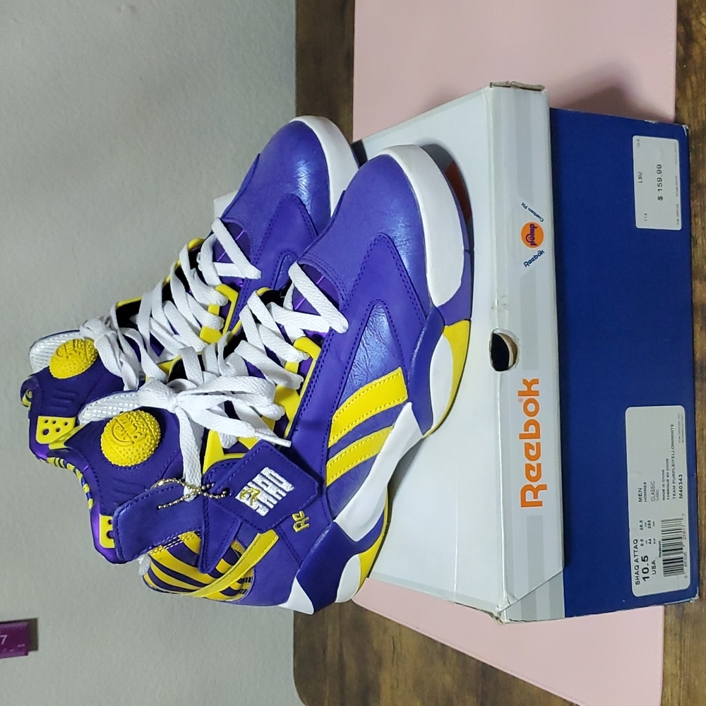 Reebok Shaq Attaq Retro LSU, Mens Size 10.5